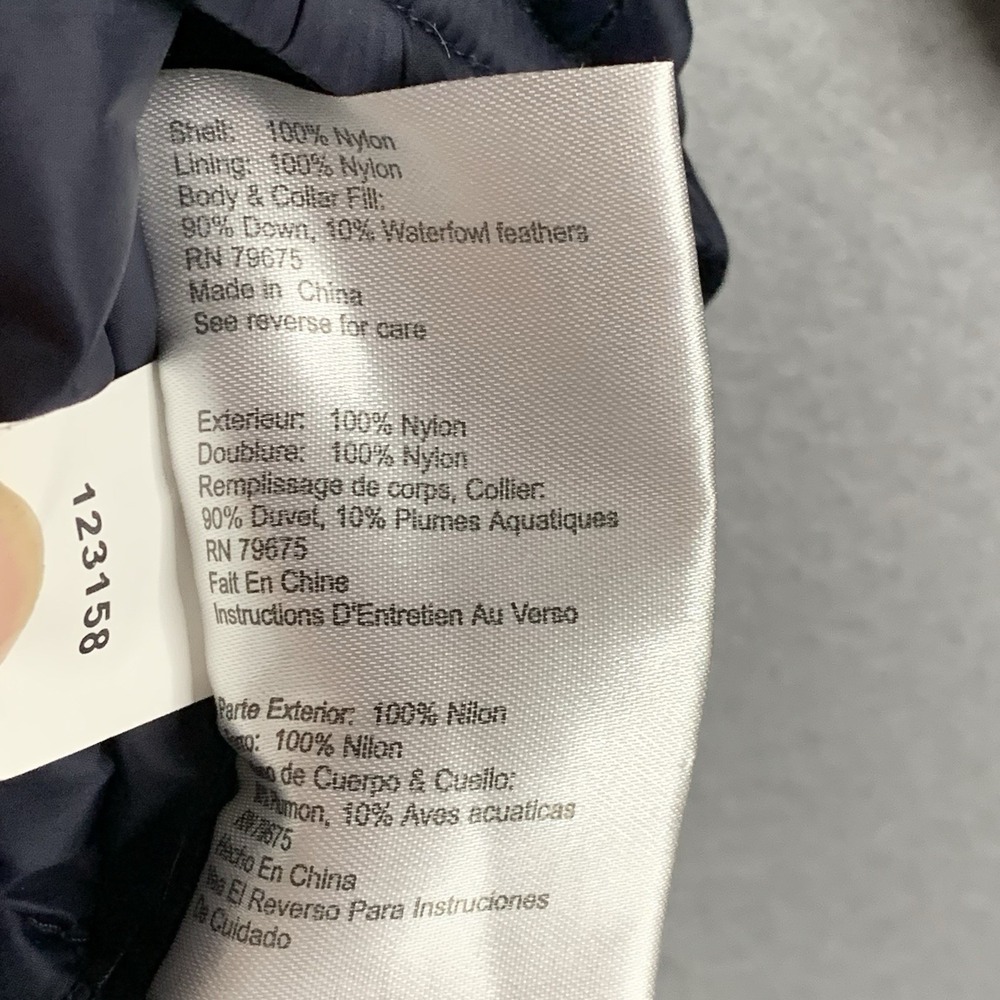 MICHAEL Michael Kors navy lightweight quilted down jacket gold logo zipper M - Picture 7 of 9